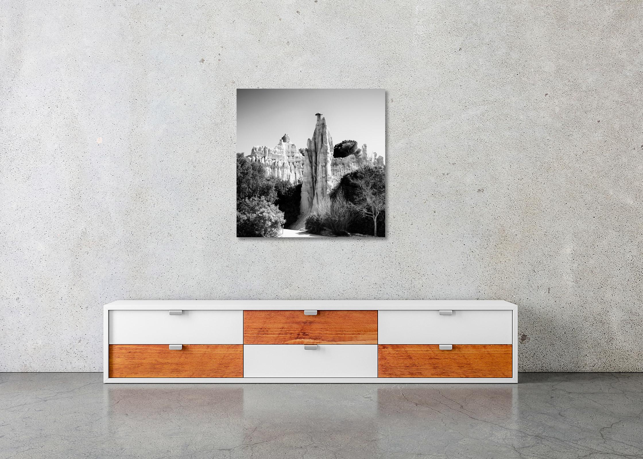 The Organs of Ille-sur-Tet, sandstone formation, black and white art landscape For Sale 3