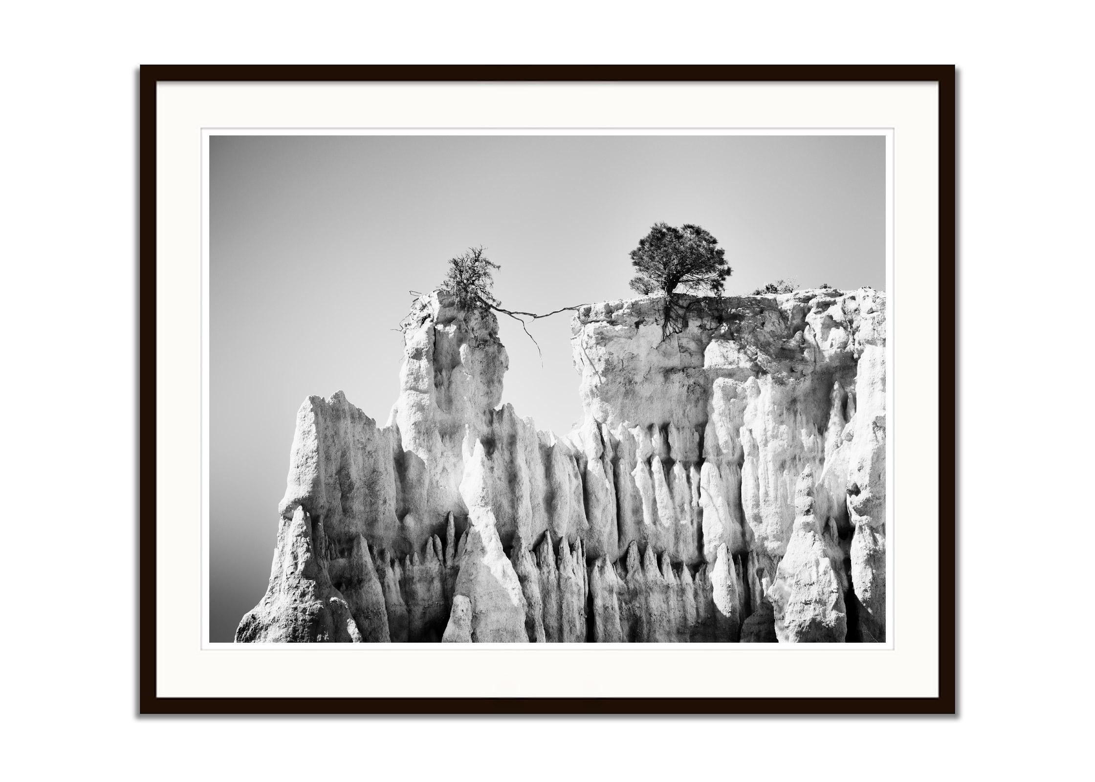 The Organs of Ille-sur-Tet, sandstone, black and white photography, landscape - Gray Black and White Photograph by Gerald Berghammer