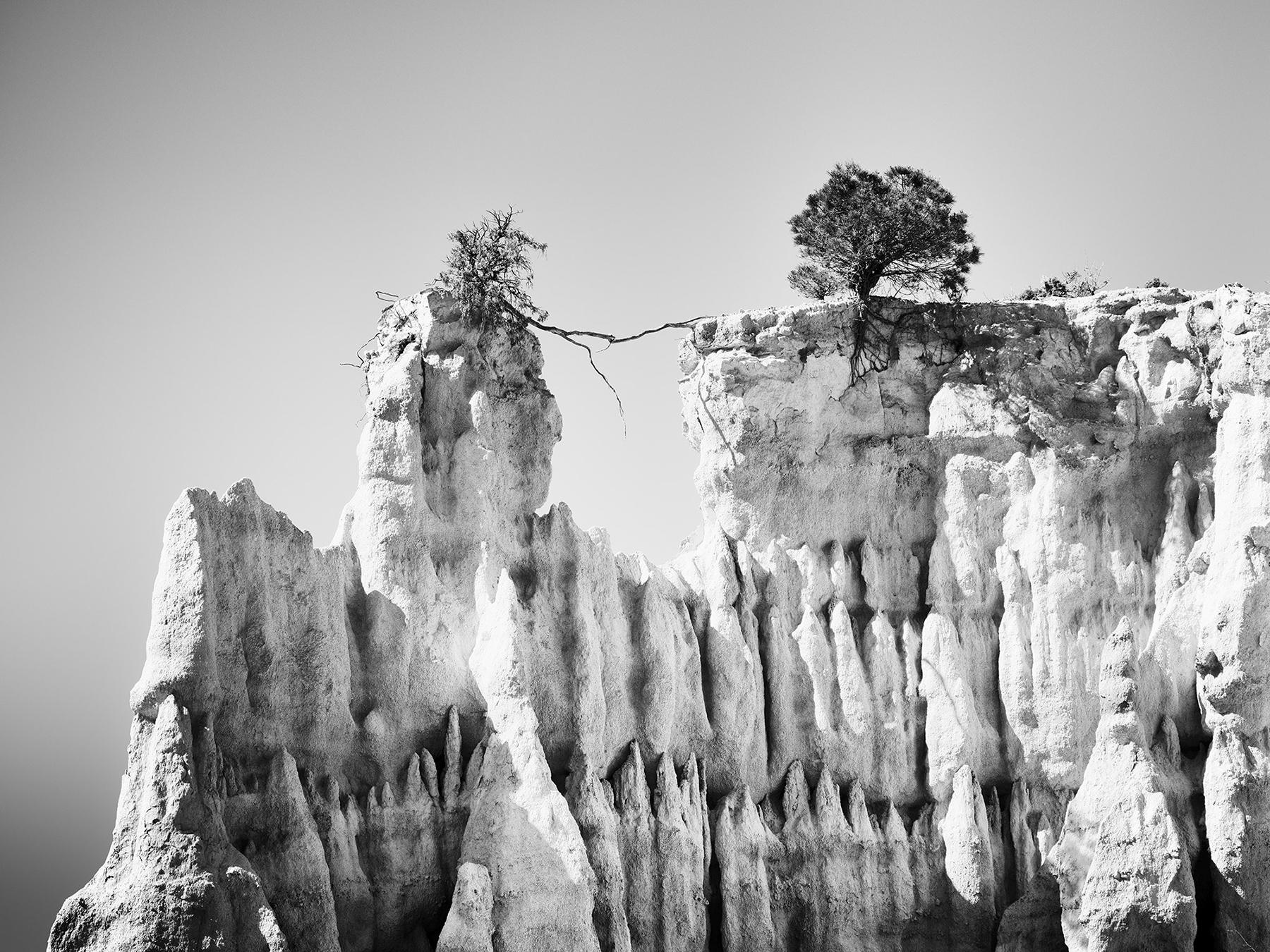 Gerald Berghammer Black and White Photograph - The Organs of Ille-sur-Tet, sandstone, black and white photography, landscape