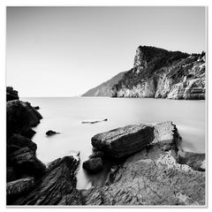 The Rocky Coast of Porto Venere, Italy, Black-and-White Seascape, Limited Editio