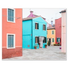 La casa turchese, paesaggio urbano a colori, Laguna di Venezia, Venezia - stampa limitata