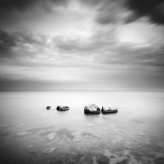 Three and a half Stone, black & white long exposure waterscape photography print