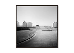 Togetherness at the Beach, France, black and white art photography, landscape