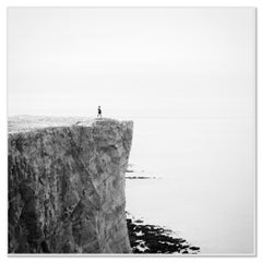 Top of the Cliffs - single Person - England - minimalist landscape photo