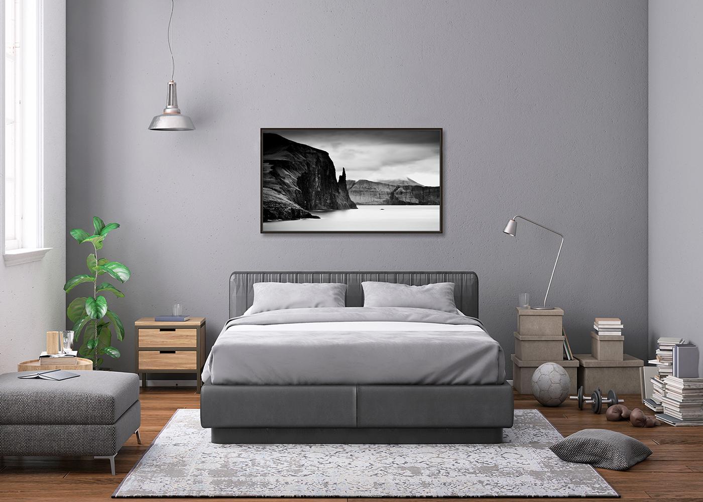 Trollkonufingur Monolith Panorama, Große Meereslandschaftsfotografie, limitierte Auflage im Angebot 1