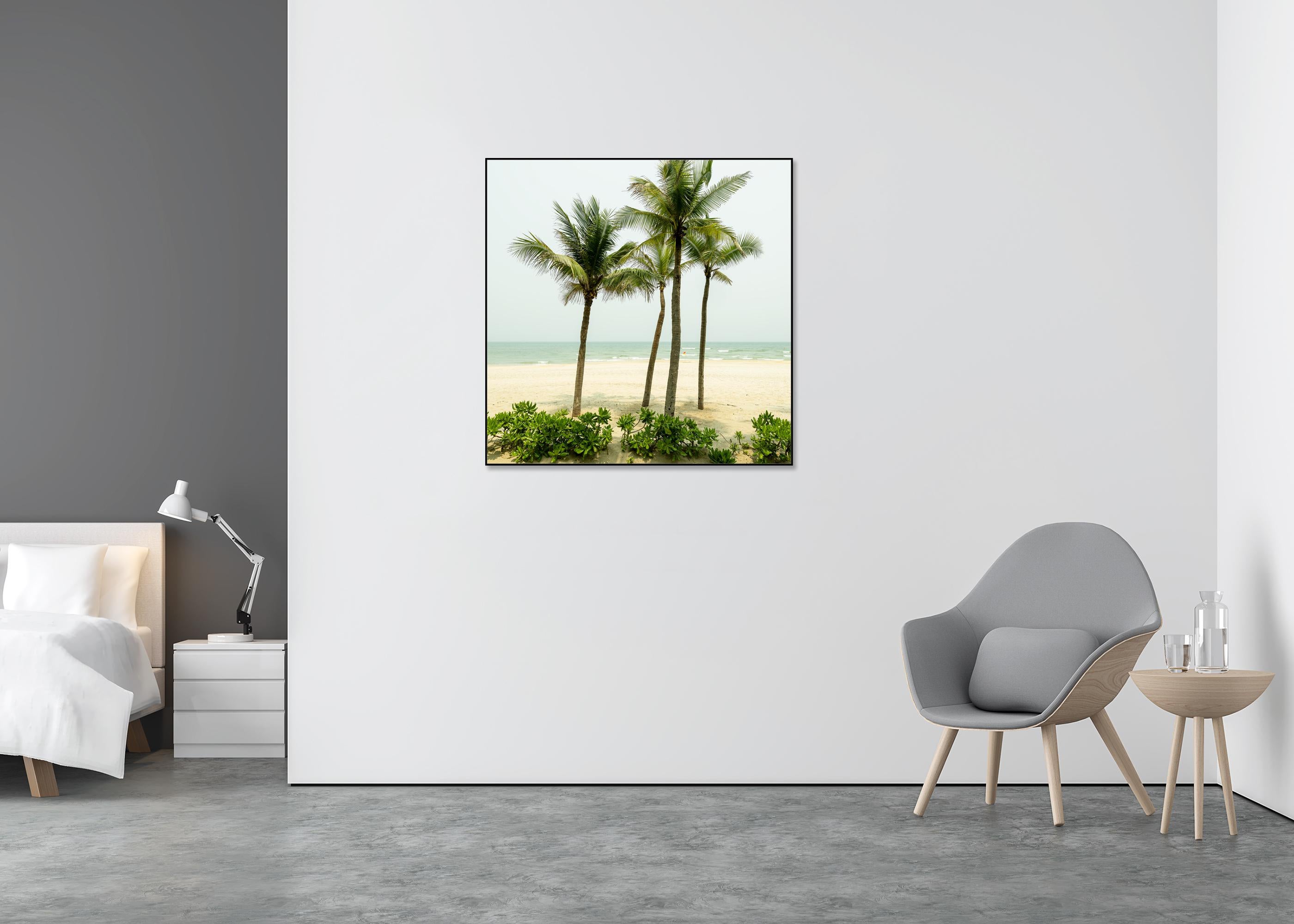Eau turquoise avec palmiers. photographie de paysage en couleur - édition limitée - Beige Color Photograph par Gerald Berghammer