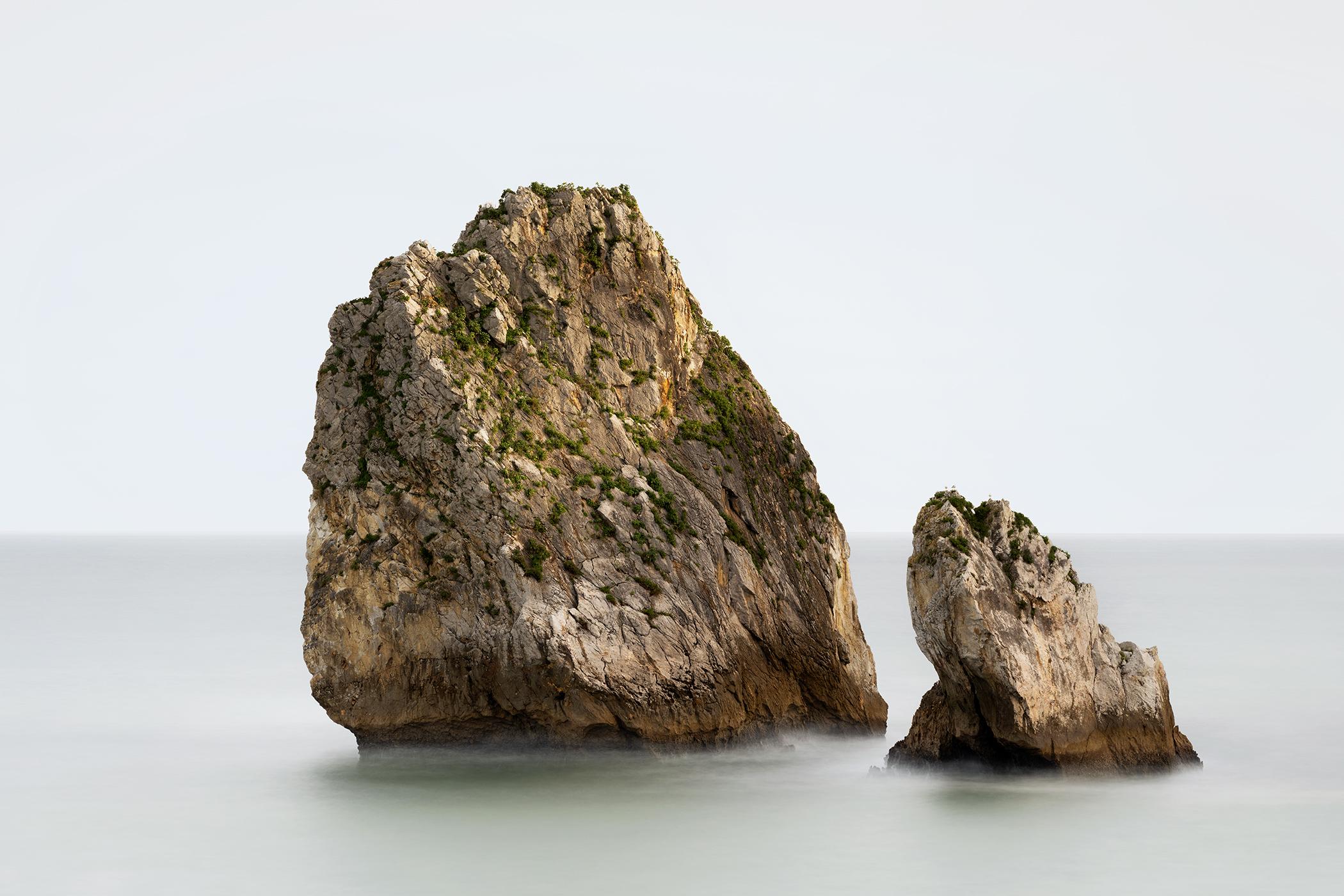 Gerald Berghammer Landscape Photograph - Two Rocks in the Ocean - large format seascape photography limited edition
