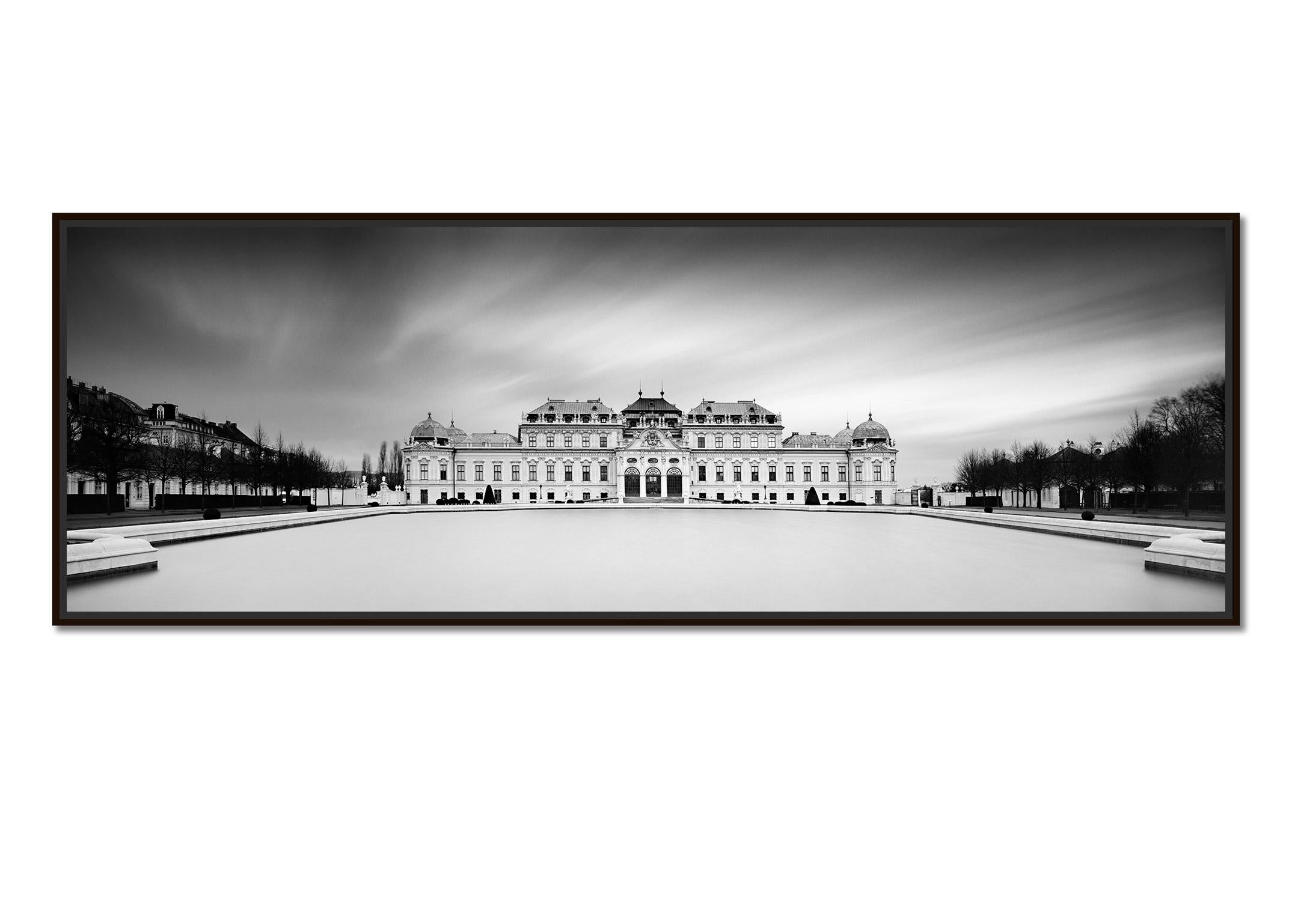 Upper Belvedere palace, Panorama, Vienna, black & white landscape photography - Photograph by Gerald Berghammer