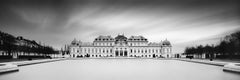 Upper Belvedere palace, Panorama, Vienna, black & white landscape photography