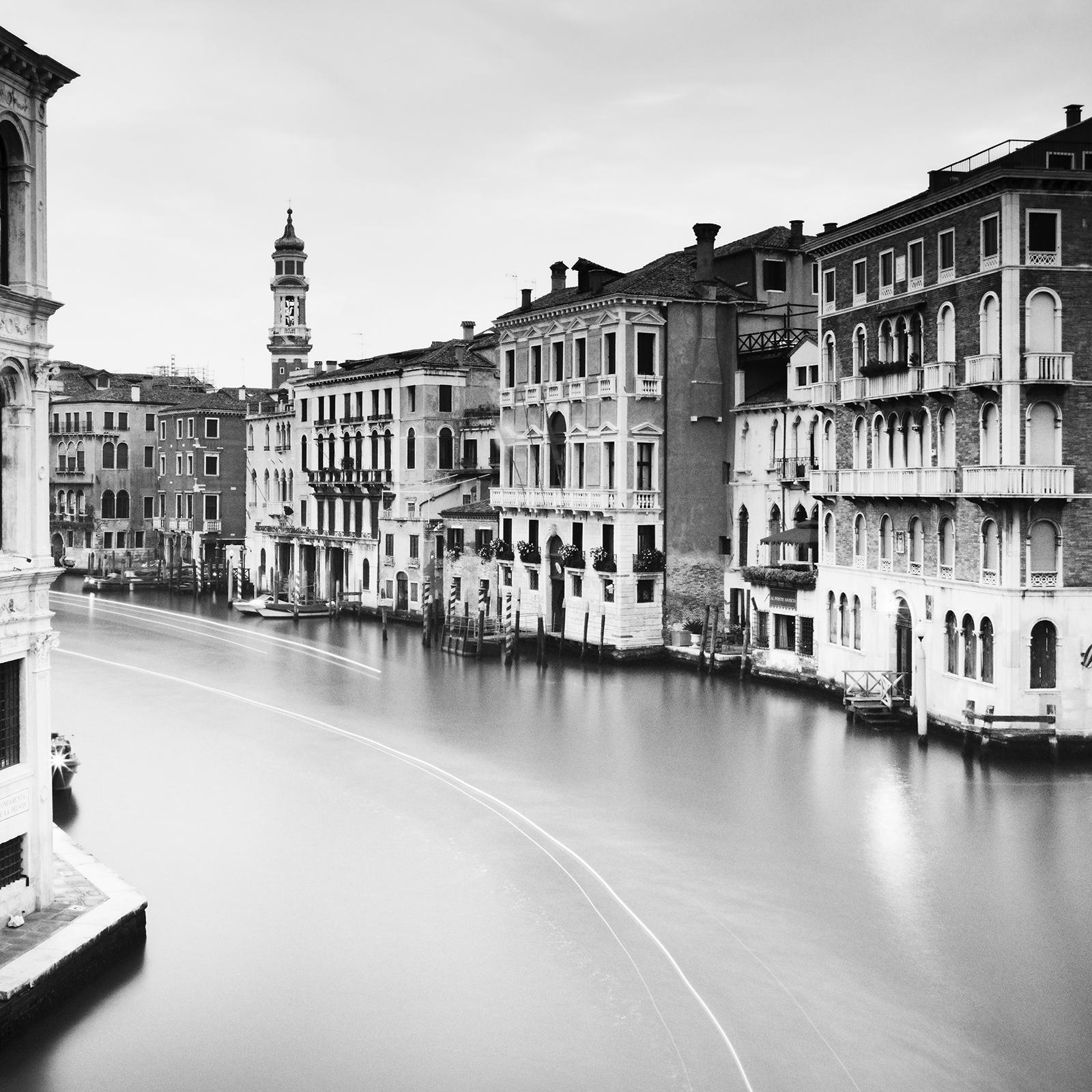 View from Rialto Bridge, Venice, black and white photography, fine art cityscape For Sale 4