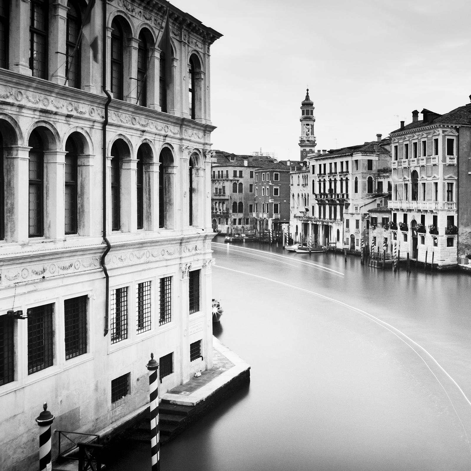 View from Rialto Bridge, Venice, black and white photography, fine art cityscape For Sale 3