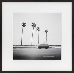 VW Bus T2, Santa Barbara, USA, black & white photography, pigment print, framed