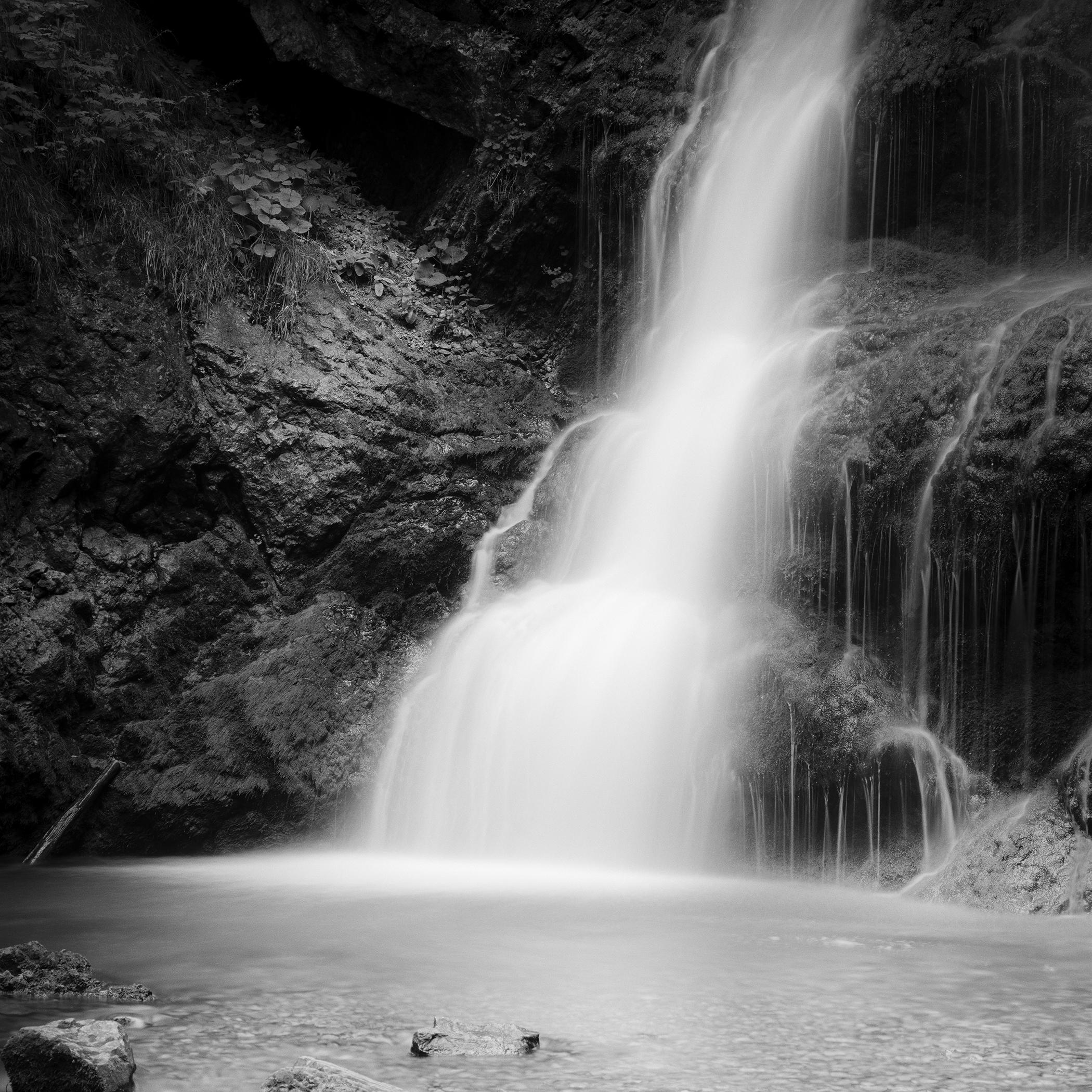 Chute d
eau, Bavière, noir et blanc, longue exposition, photographie, paysage