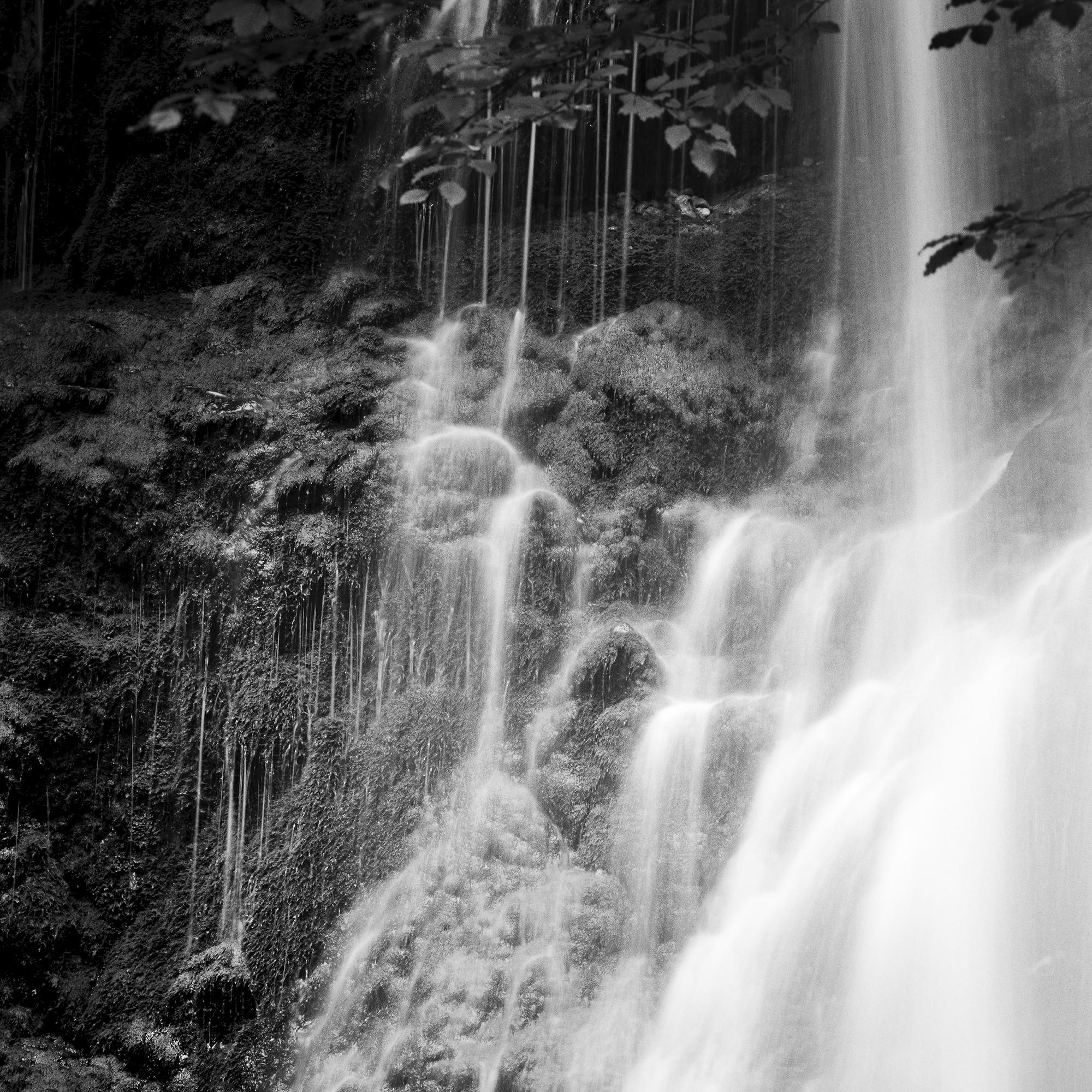 Waterfall Bavaria Germany, black and white photography fine art landscape For Sale 2