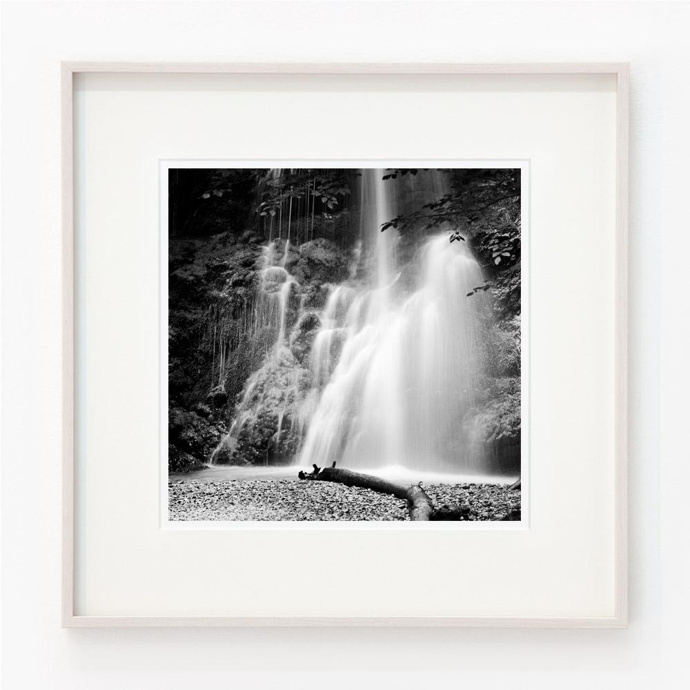 Waterfall, Bavaria, Germany, black and white photography, fine art landscapes   - Contemporary Photograph by Gerald Berghammer