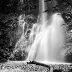 Wasserfall, Bayern, Deutschland, Schwarz-Weiß-Fotografie, Kunstlandschaften  