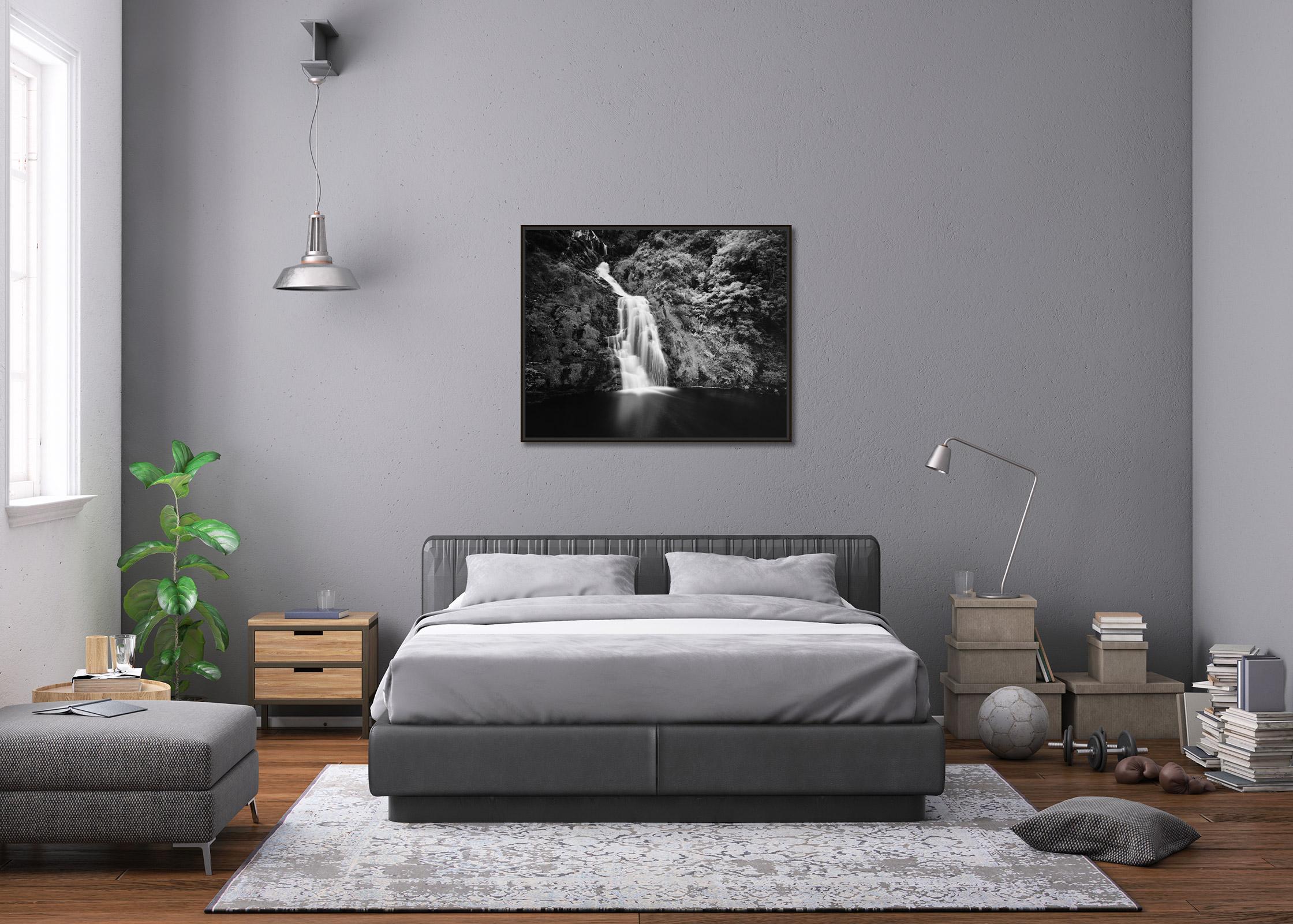 Waterfall, Ireland, black and white art photography, waterscape, long exposure  For Sale 1