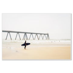 Wave Watcher, Surfer, Sand Beach, color photograph, landscape, limited edition