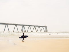 Wave Watcher, Surfer, Sand Beach, color photograph, landscape, limited edition
