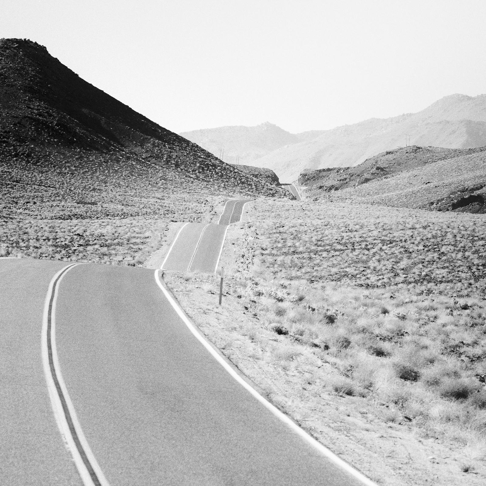 Way to Nowhere, Route 66, Arizona, USA, black white art landscape photography For Sale 3