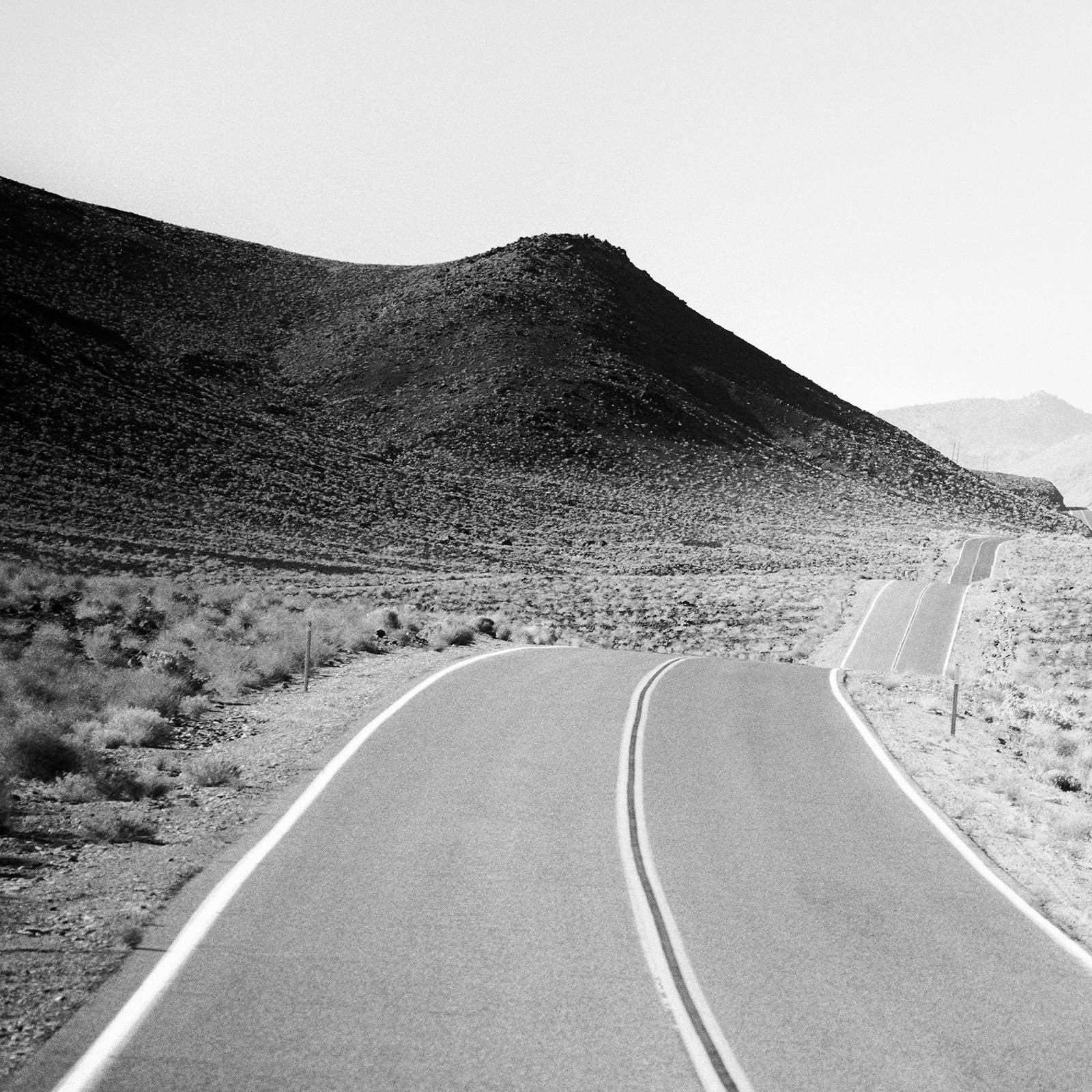 Way to Nowhere, Route 66, Arizona, USA, black white art landscape photography For Sale 4