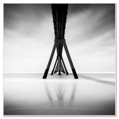 Wharf de la Salie, Strand, Monochromafotografie, limitierter minimalistischer Druck