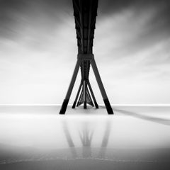 Wharf de la Salie, Strand, Monochromafotografie, limitierter minimalistischer Druck