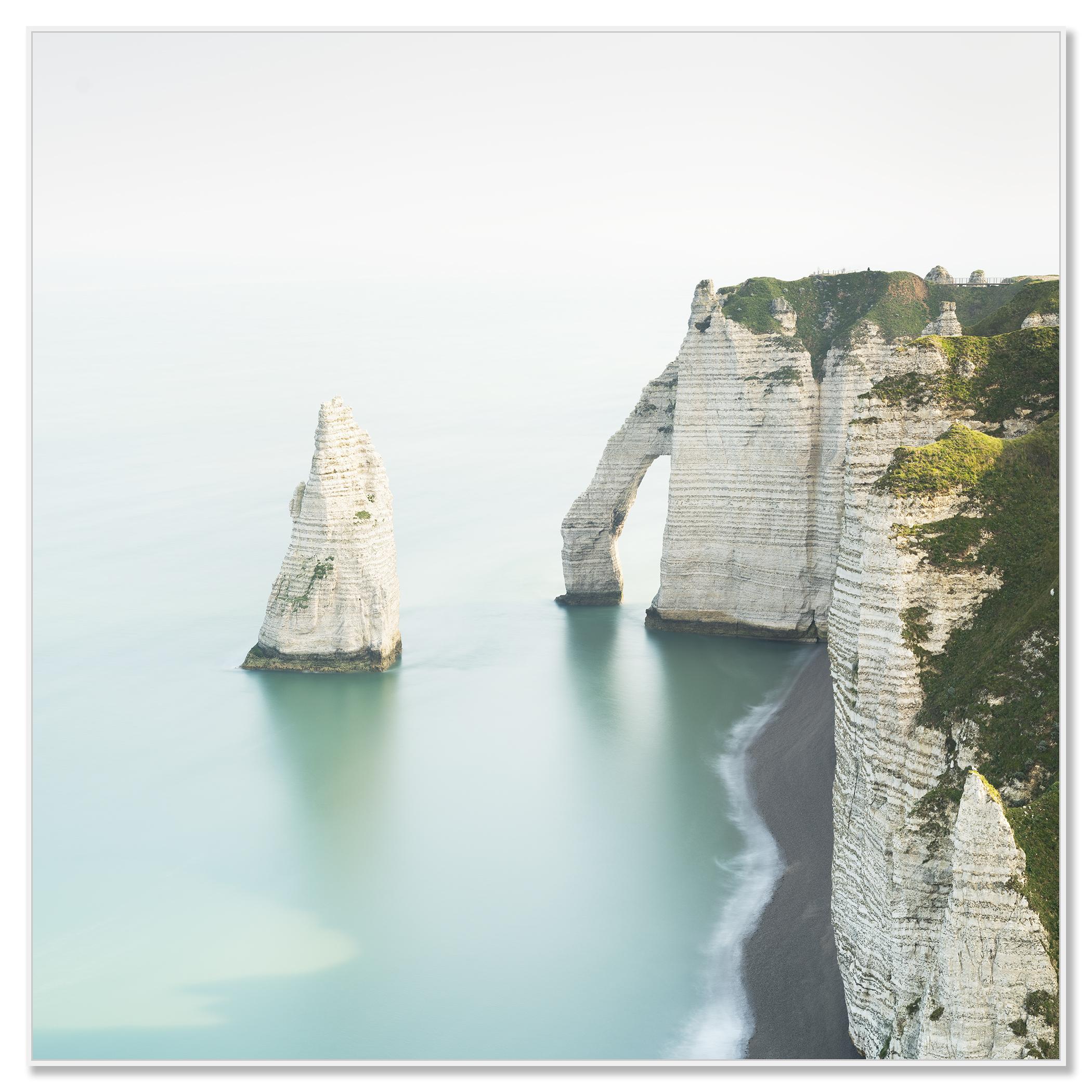 White Cliffs Etretat large scale color limited seascape contemporary - Contemporary Photograph by Gerald Berghammer
