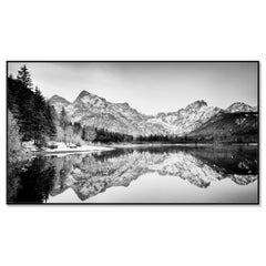 White Mountains, Lake Panorama, monochrome photograph, limited edition print