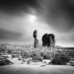 Wild West, Balanced Rock, Utah, USA, black and white art photography, landscape