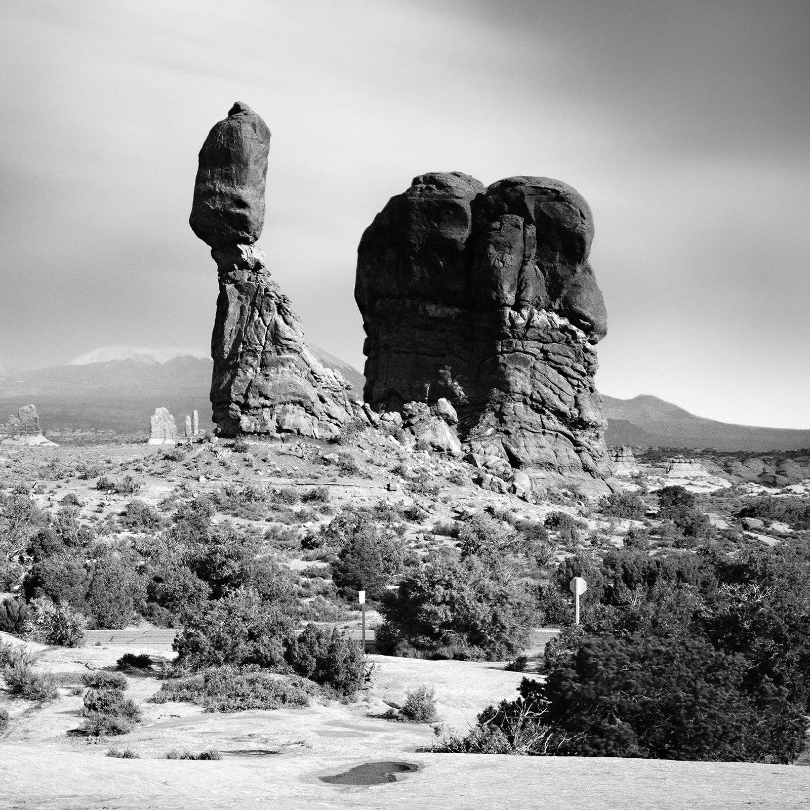 Wild West, Balanced Rock, Utah, USA, black and white art photography, landscape For Sale 2