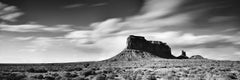 Wild West Panorama, Monument Valley, USA - minimalist black and white landscape
