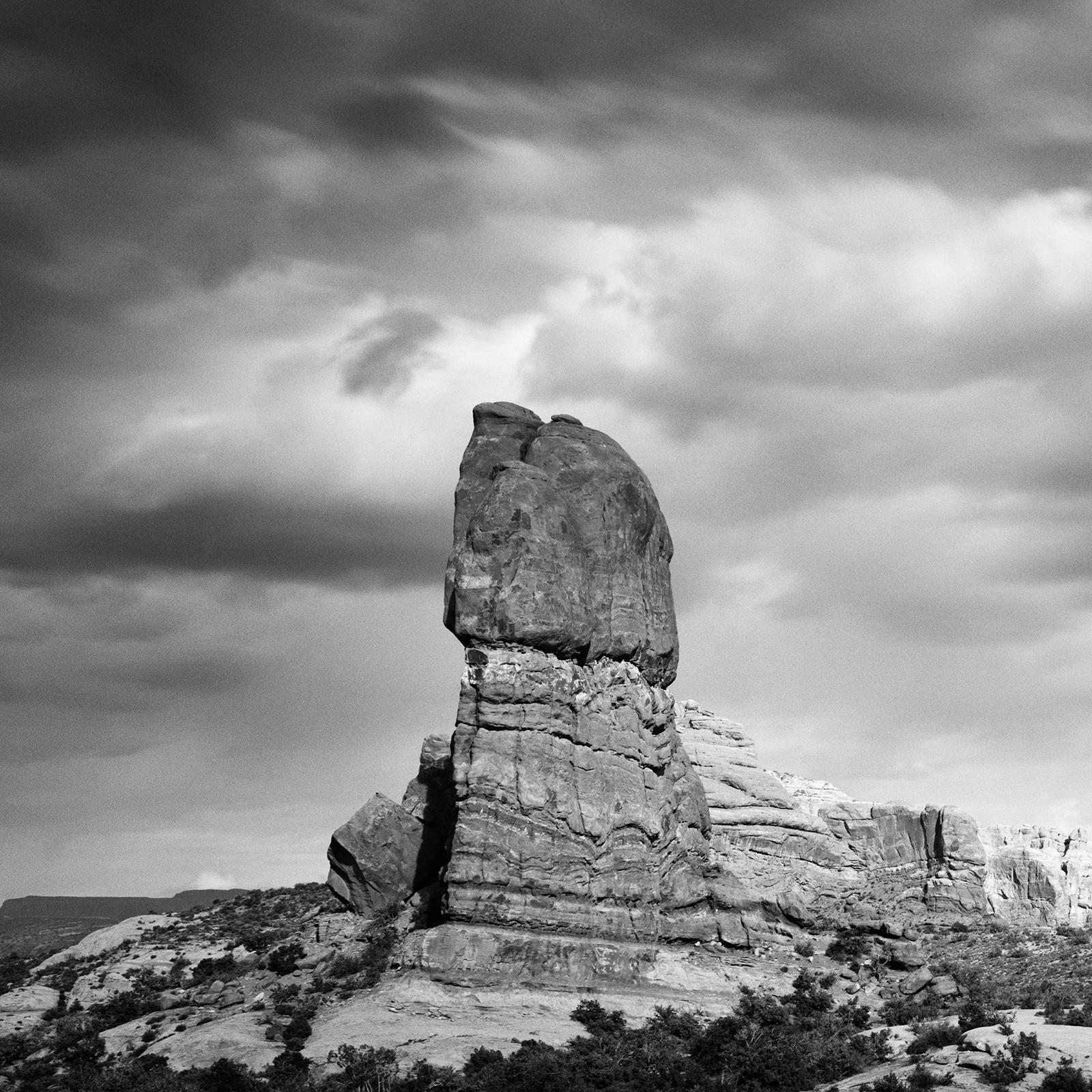 Wild West Panorama, Utah National Park, USA, black white landscape photography For Sale 3