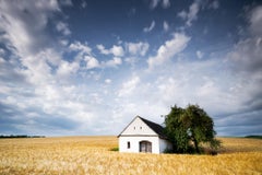 Wine Press House in the wheat field, Austria, Fine Art photography, landscape