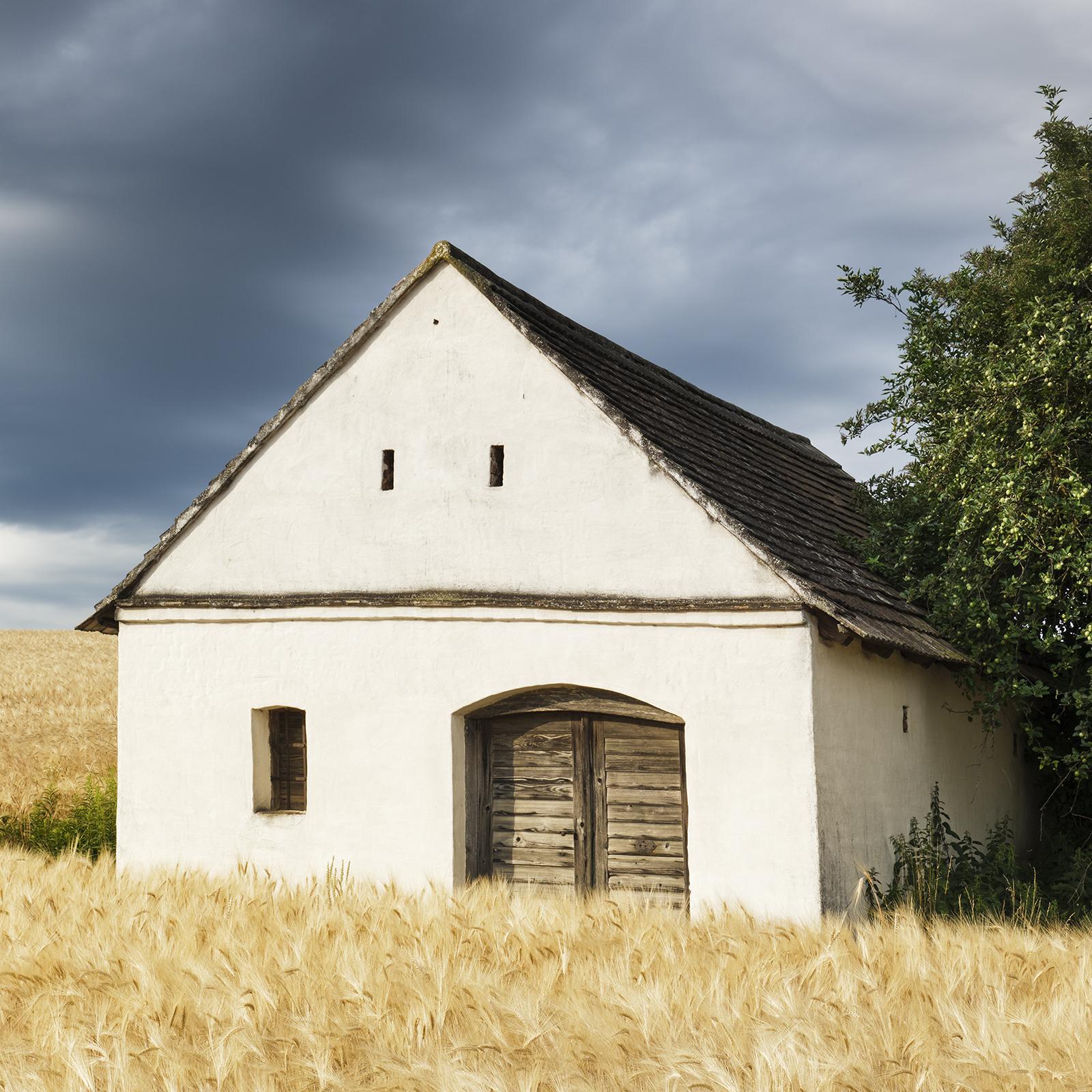 Wine Press House in the Wheat Field, color photography, landscape, limited For Sale 2