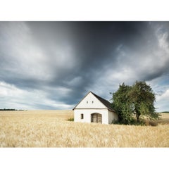 Wine Press House in the Wheat Field, Limited Edition Color Landscape Photograph