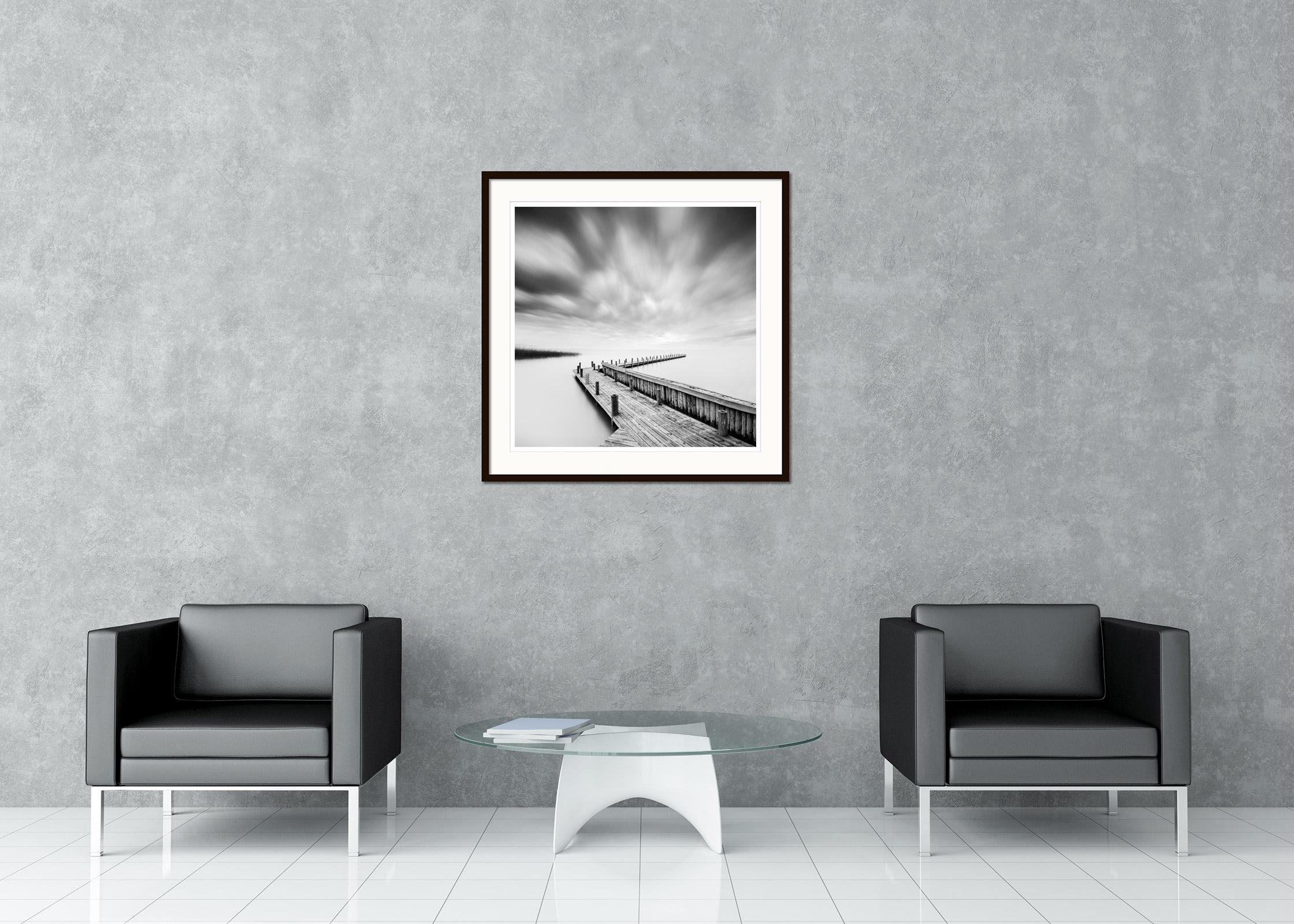 Black and white fine art long exposure waterscape - landscape photography. Archival pigment ink print as part of a limited edition of 9. All Gerald Berghammer prints are made to order in limited editions on Hahnemuehle Photo Rag Baryta. Each print