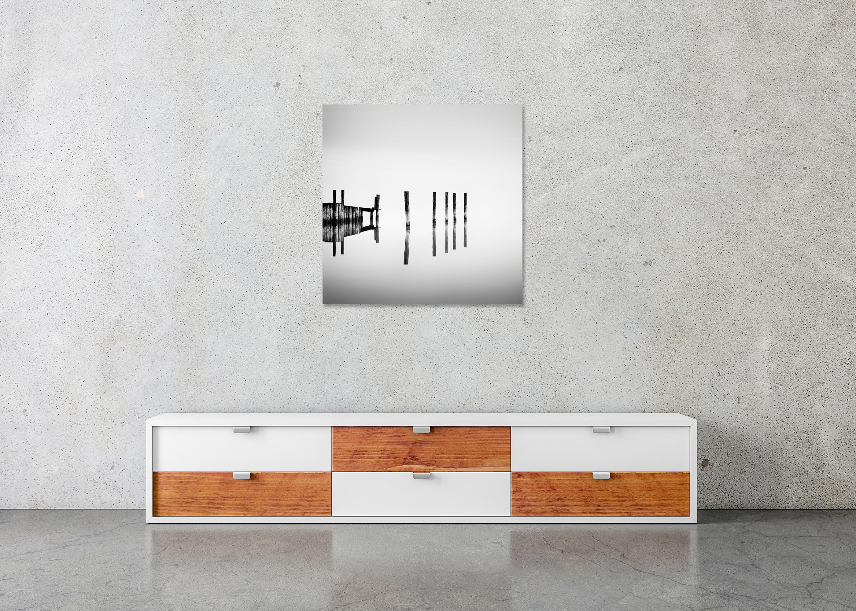 Holzsockel, Seestücke, Langer Ausblick, Wasserlandschaft, Landschaft in limitierter Auflage im Angebot 4