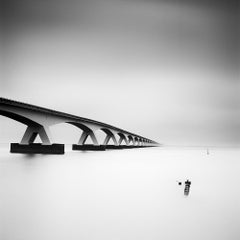 Zeeland Bridge, long exposure, black and white photograph, limited edition print