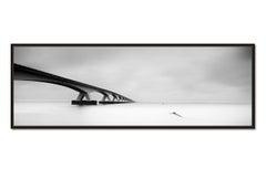 Zeeland Bridge Panorama, Netherlands, black & white photograph, limited edition