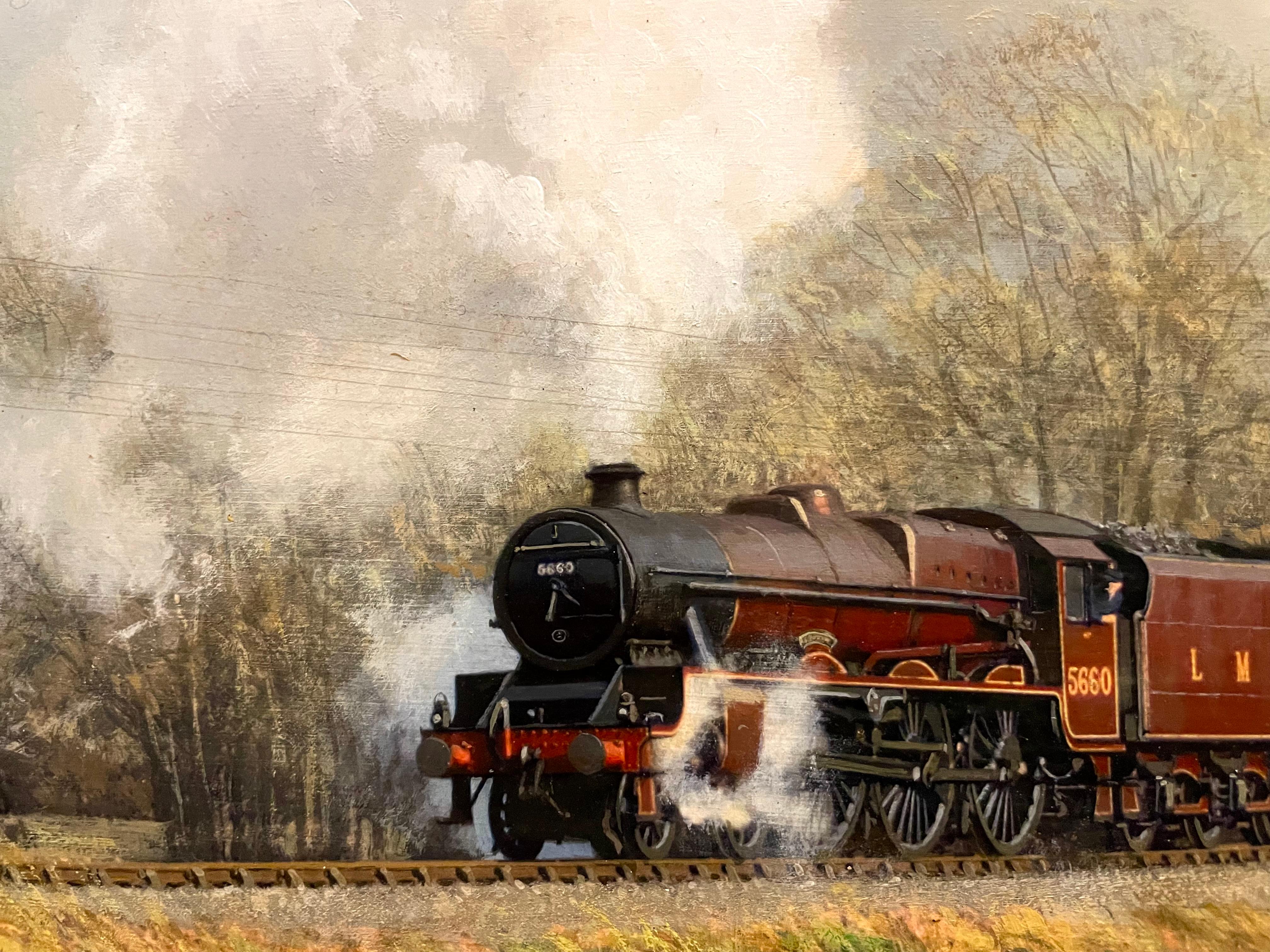 LMS Locomotive gehender Ploughman (Fotorealismus), Painting, von Gerald Bloom
