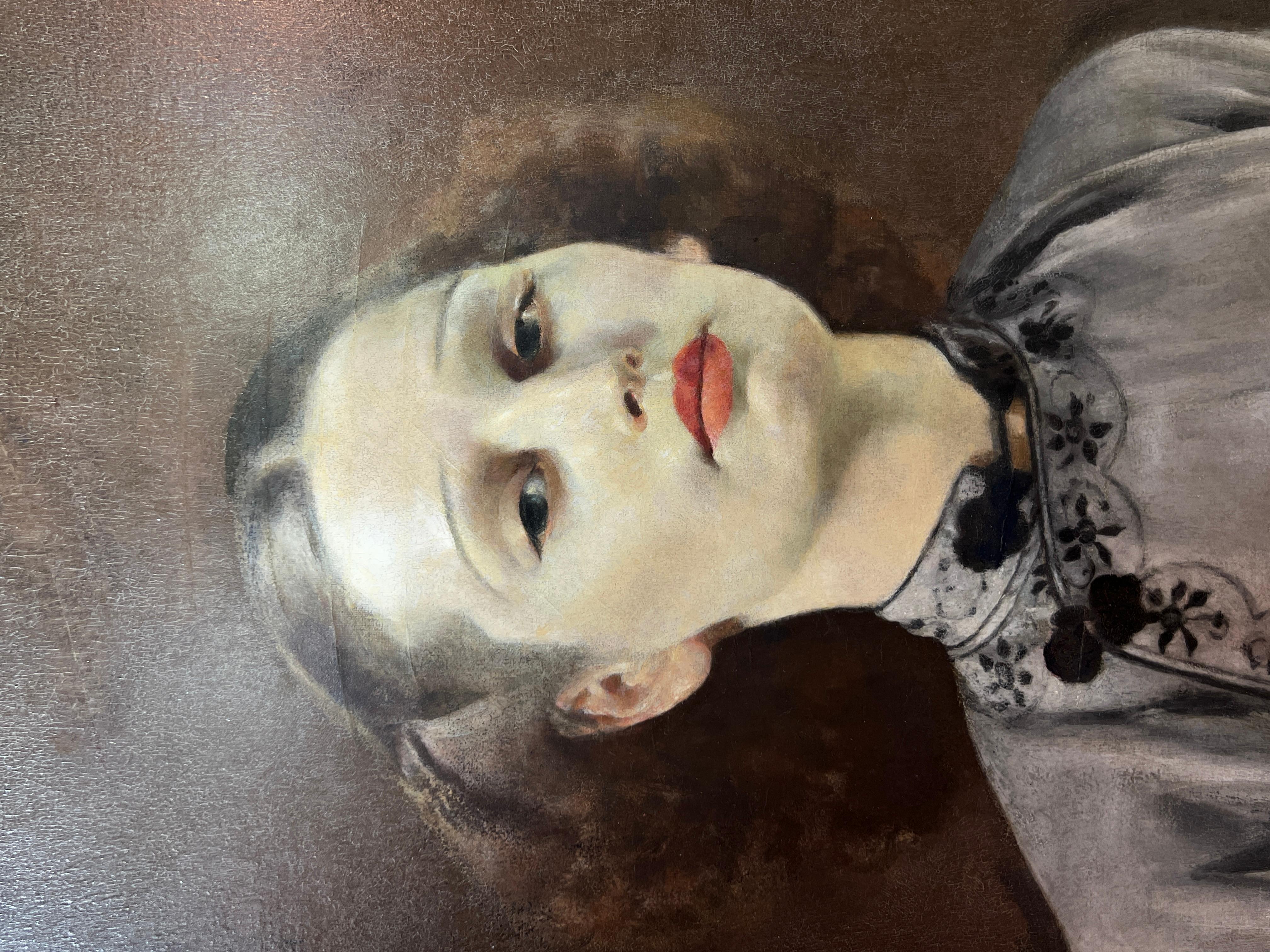 Gerald Brockhurst Portrait Oil Painting Depicting Dorette 5
