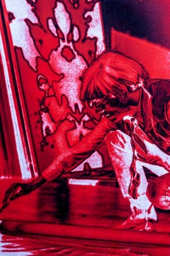 Portrait of Andy Warhol - Red print-toning by G. Bruneau - 1980s