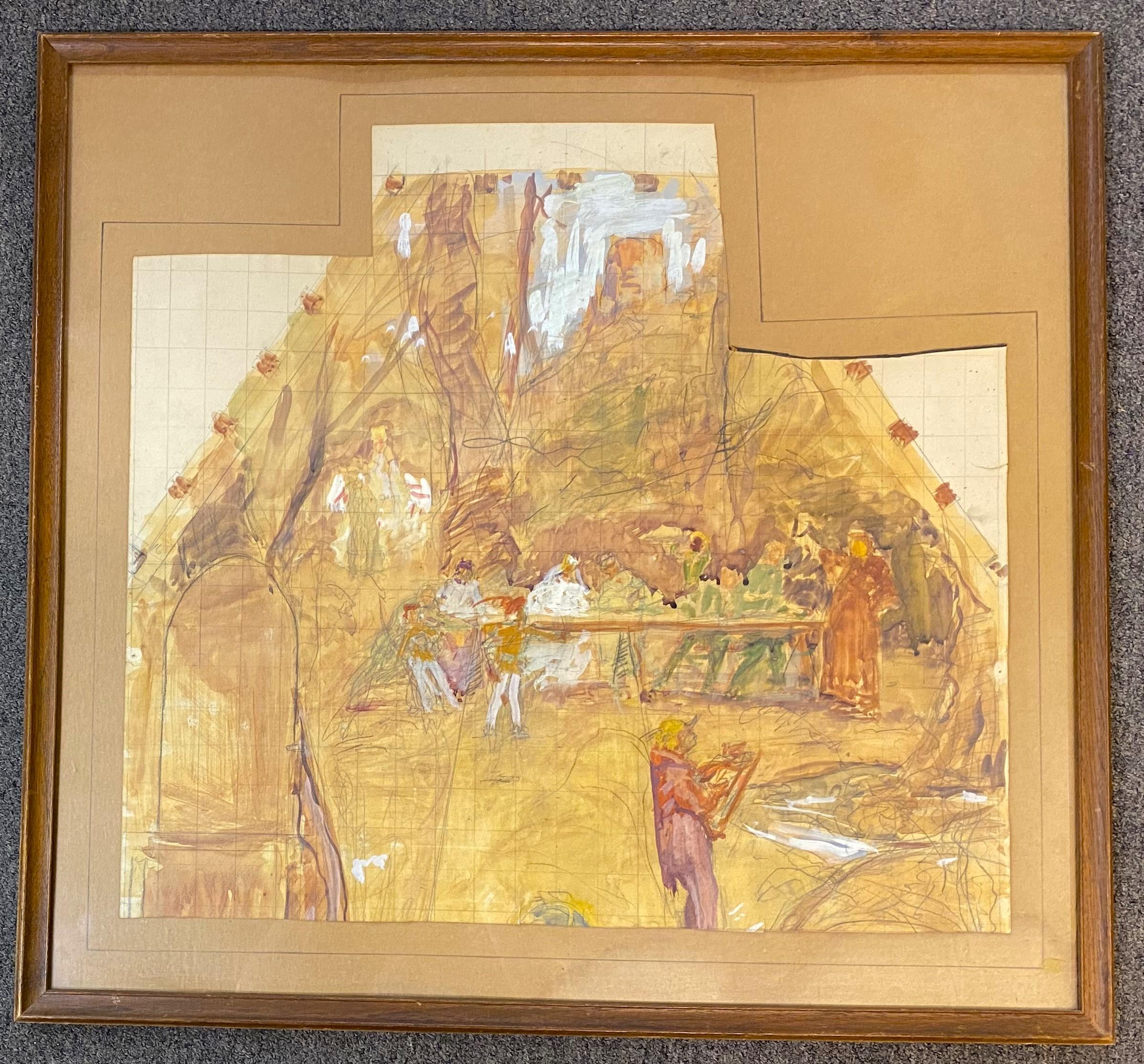 Three Part Study Series for Robin Hood Mural 10