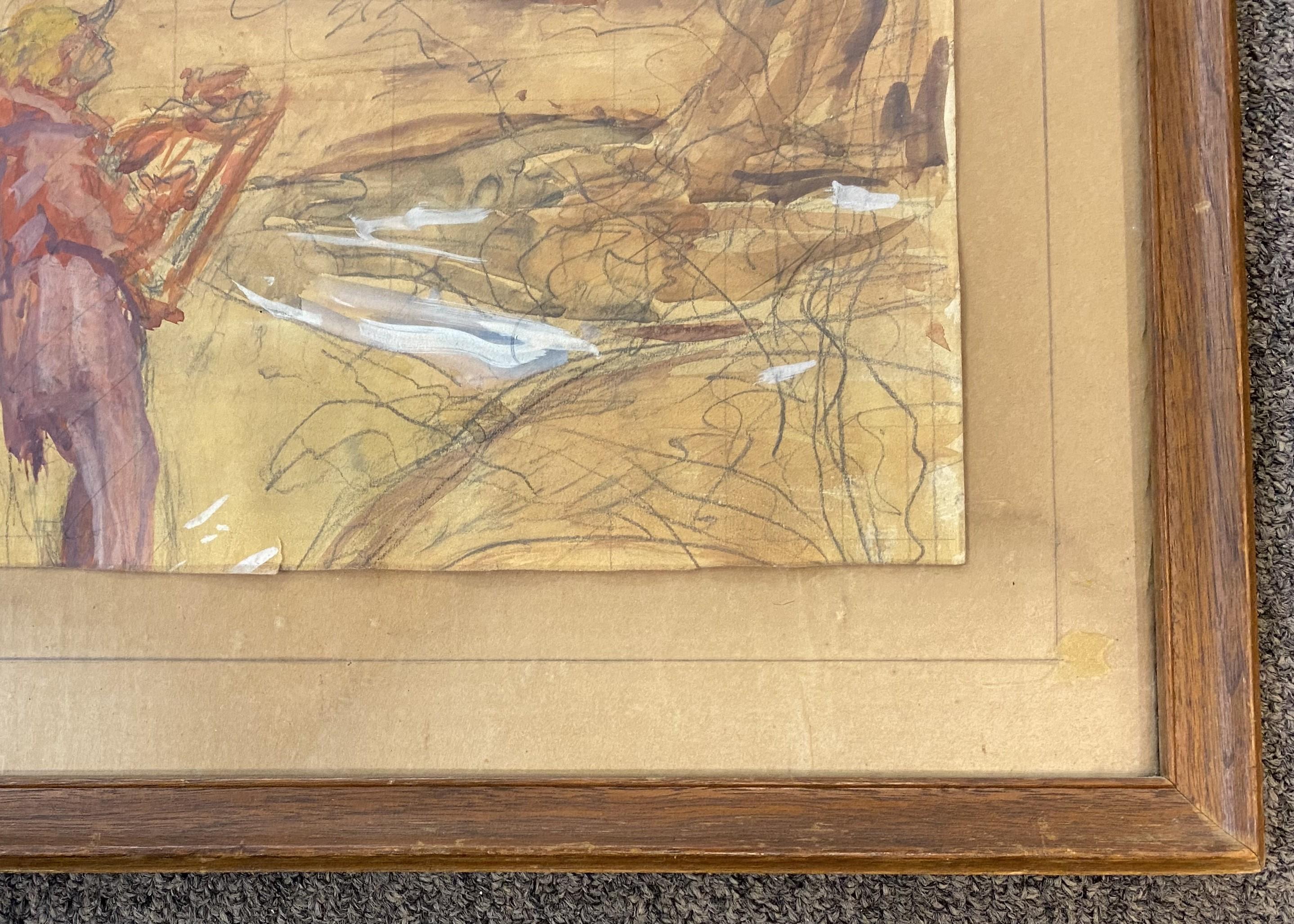 Three Part Study Series for Robin Hood Mural 14
