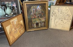 Série d'études en trois parties pour la peinture murale de Robin Hood