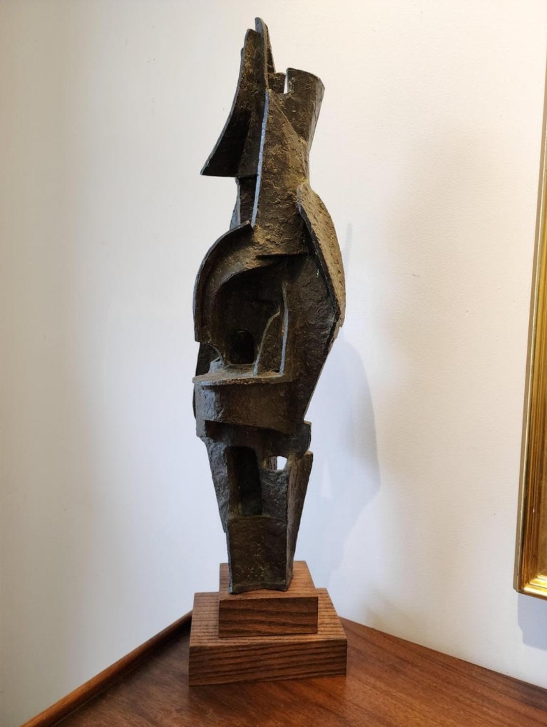 Mid-Century Modern  Gerald DiGiusto Abstract Bronze Sculpture American 1958
