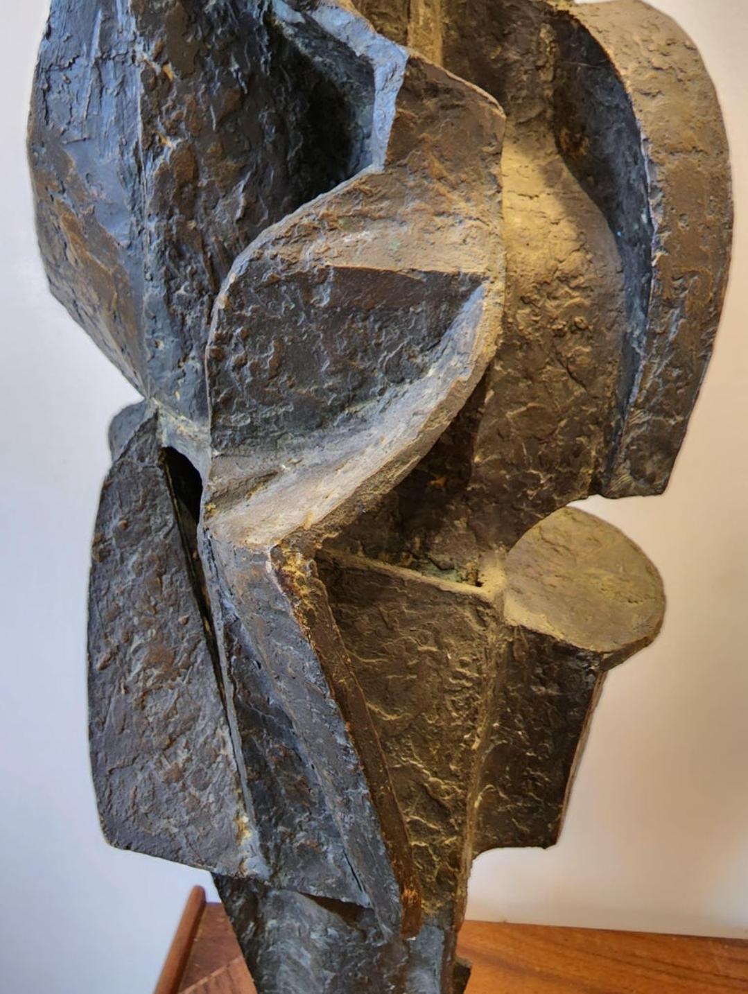 Milieu du XXe siècle  Sculpture abstraite en bronze américaine de Gerald DiGiusto, 1958