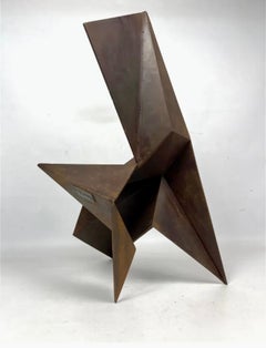 Metal Corten Steel Abstract Geometric Folded Origami Sculpture Gerald DiGiusto