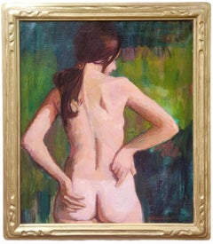 Nude, 1972 Mid Century Modern Painting by Gerald Fairclough, Female Figure